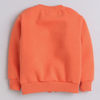 Knitting Doodles Kids' Orange Sweatshirt with Warm Fleece & Puff Print