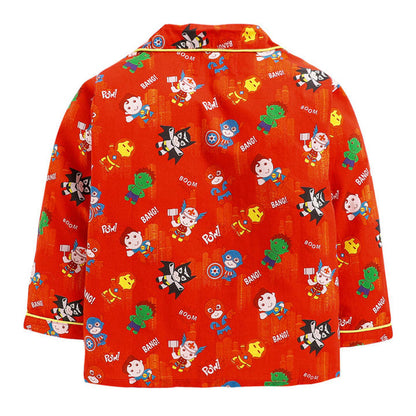 Little Superheros Themed Print Night Suit