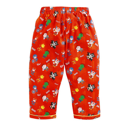 Little Superheros Themed Print Night Suit