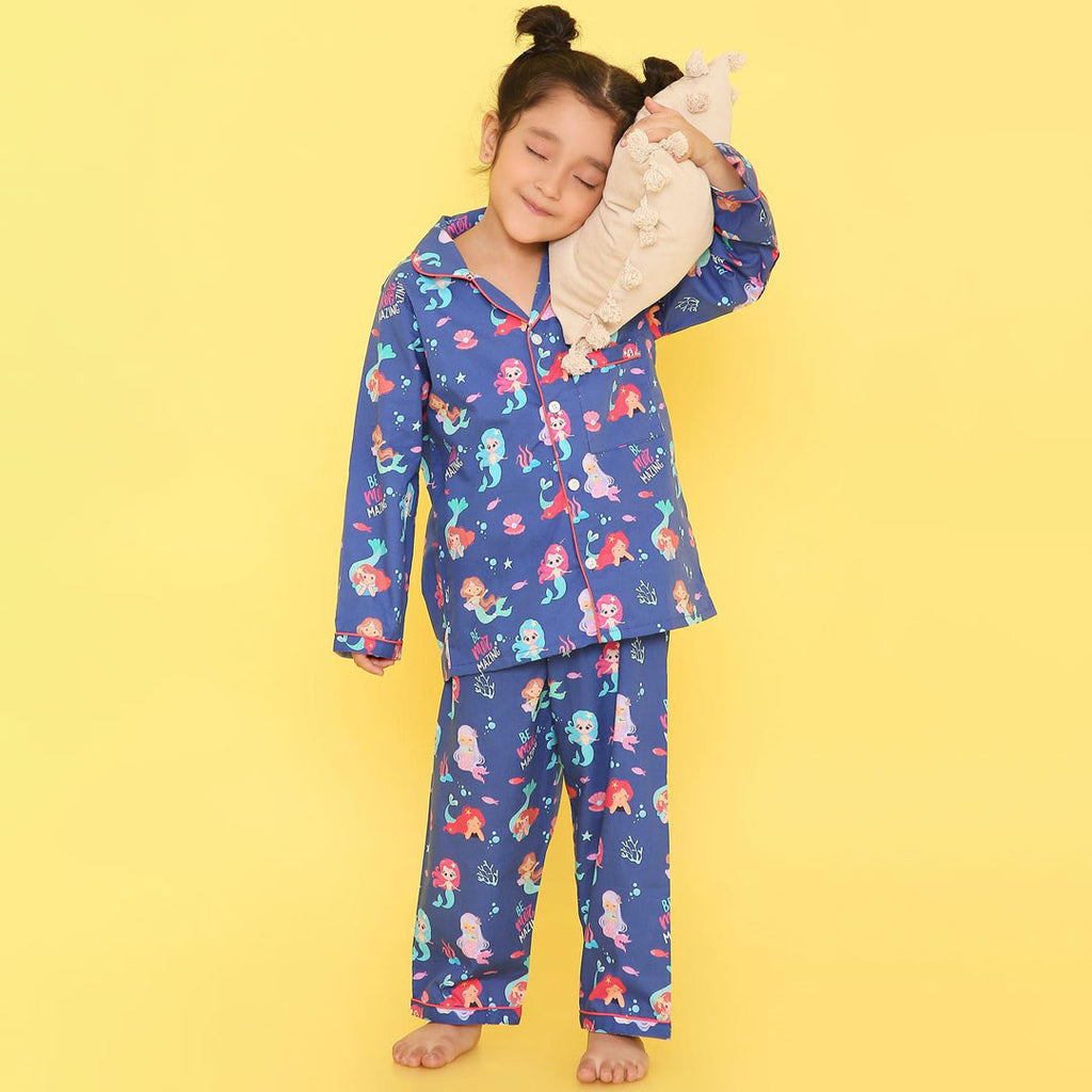 Mermaids Print Nightsuit