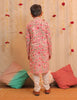 Pink And White Kurta Pyjama