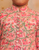 Pink And White Kurta Pyjama