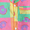 Pure Cotton Poplin Full Sleeves Donuts Blocks Printed Coordinating Night Suit - Multi Colour