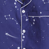 Unisex Pure Cotton Poplin Full Sleeves Space Theme Elements Printed Coordinating Night Suit - Dark Blue