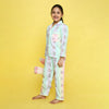 Pure Cotton Poplin Full Sleeves Tie Dye Unicorn Printed Coordinating Night Suit - Multi Colour