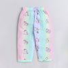 Pure Cotton Poplin Full Sleeves Tie Dye Unicorn Printed Coordinating Night Suit - Multi Colour