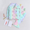 Pure Cotton Poplin Full Sleeves Tie Dye Unicorn Printed Coordinating Night Suit - Multi Colour