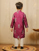 Purple Block Printed Kurta Pyjama Set