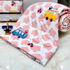 Pink Stars With Bus Theme Cotton Light Weight Comforter