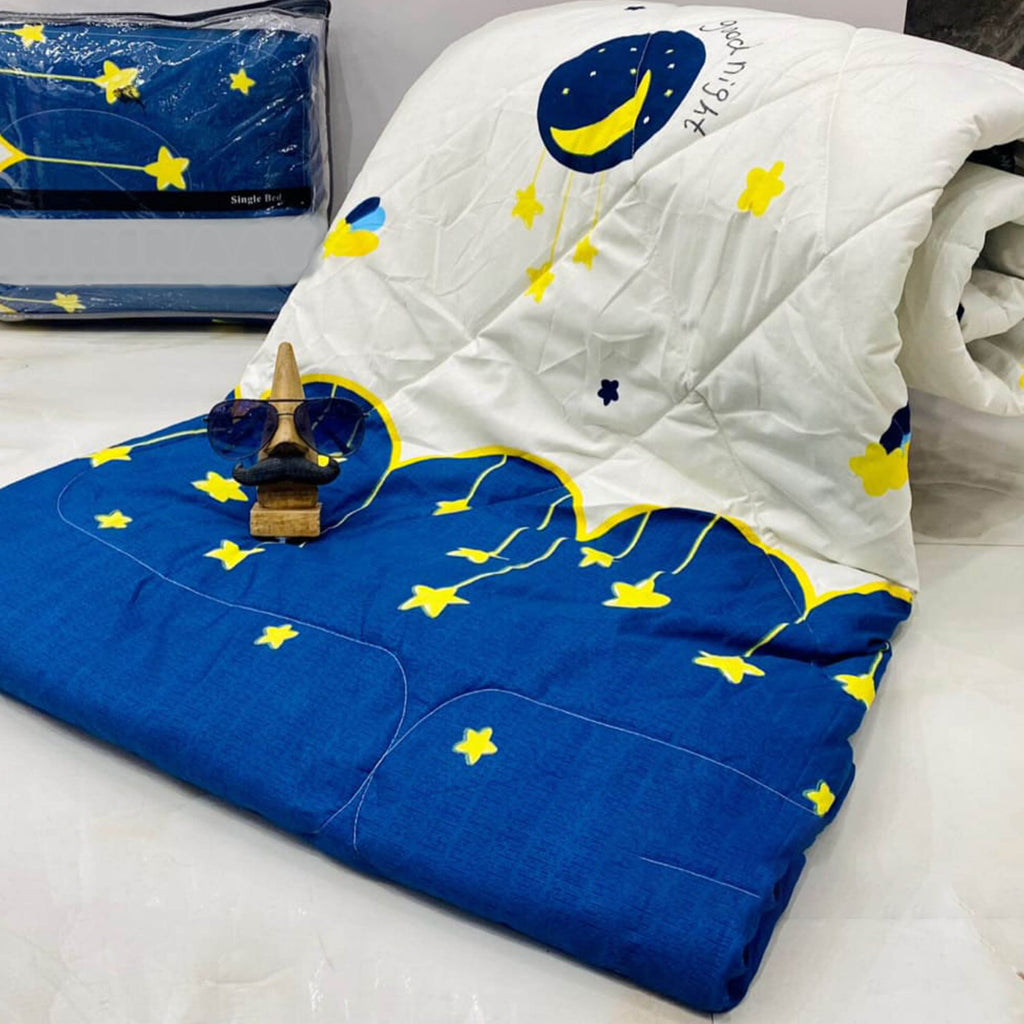 Stars And Moon Theme Cotton Light Weight Comforter