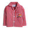 Unisex Kids Red & Off White Checked Night suit