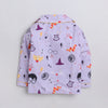 Unisex Premium Cotton Full Sleeves Potter Themed Printed Night Suit - Purple