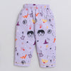 Unisex Premium Cotton Full Sleeves Potter Themed Printed Night Suit - Purple